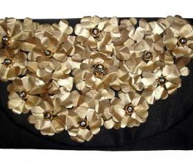 Upcycled Petal clutch purse